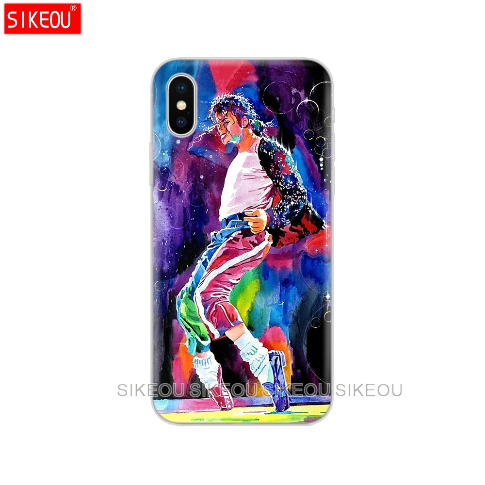 Силиконовый чехол для телефона Iphone 6X8 7 6s 5 5S SE Plus 10 XR XS Max Michael Jackson dancing king|Бамперы| |