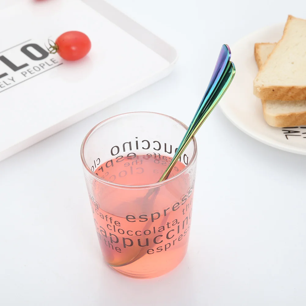 Горячая Нержавеющая Сталь Совок посуда с длинной ручкой Кофе Чай десертная ложка