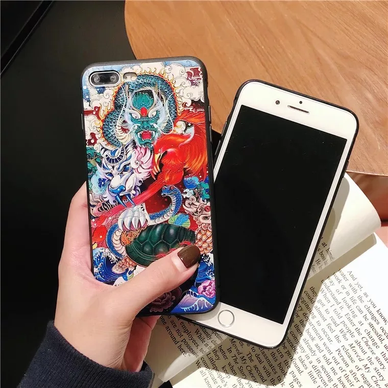 Kwainee Китай Стиль Мобильный защитный чехол для телефона iPhone 7 Plus Чехол X Xs 8 плюс 6s