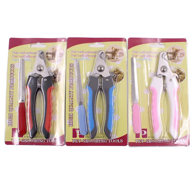 

Pet Nail Safety Cutter Tool Claws Scissor Cut Product Stainless Steel Pet Dog Cat Nail Toe File Trimmer Clipper with 3 Colors