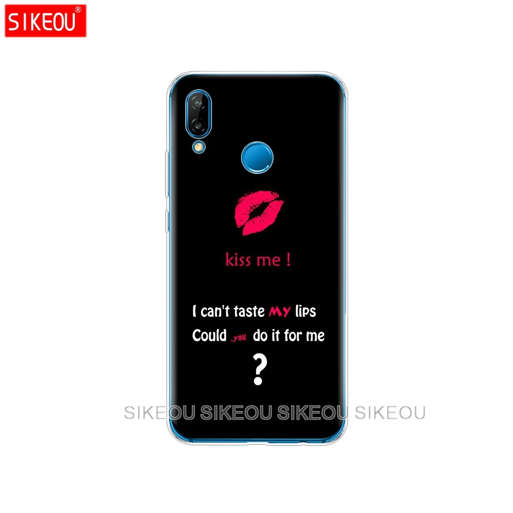Силиконовый чехол для телефона Huawei P20 P7 P8 P9 P10 Lite Plus Pro 2017 p smart 2018 Kiss me Губная Помада