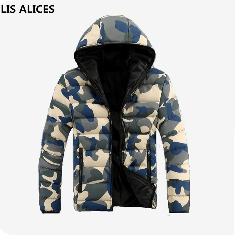 Мужская камуфляжная куртка пуховик мужская зимняя и пальто Doudoune Homme Hiver Marque с