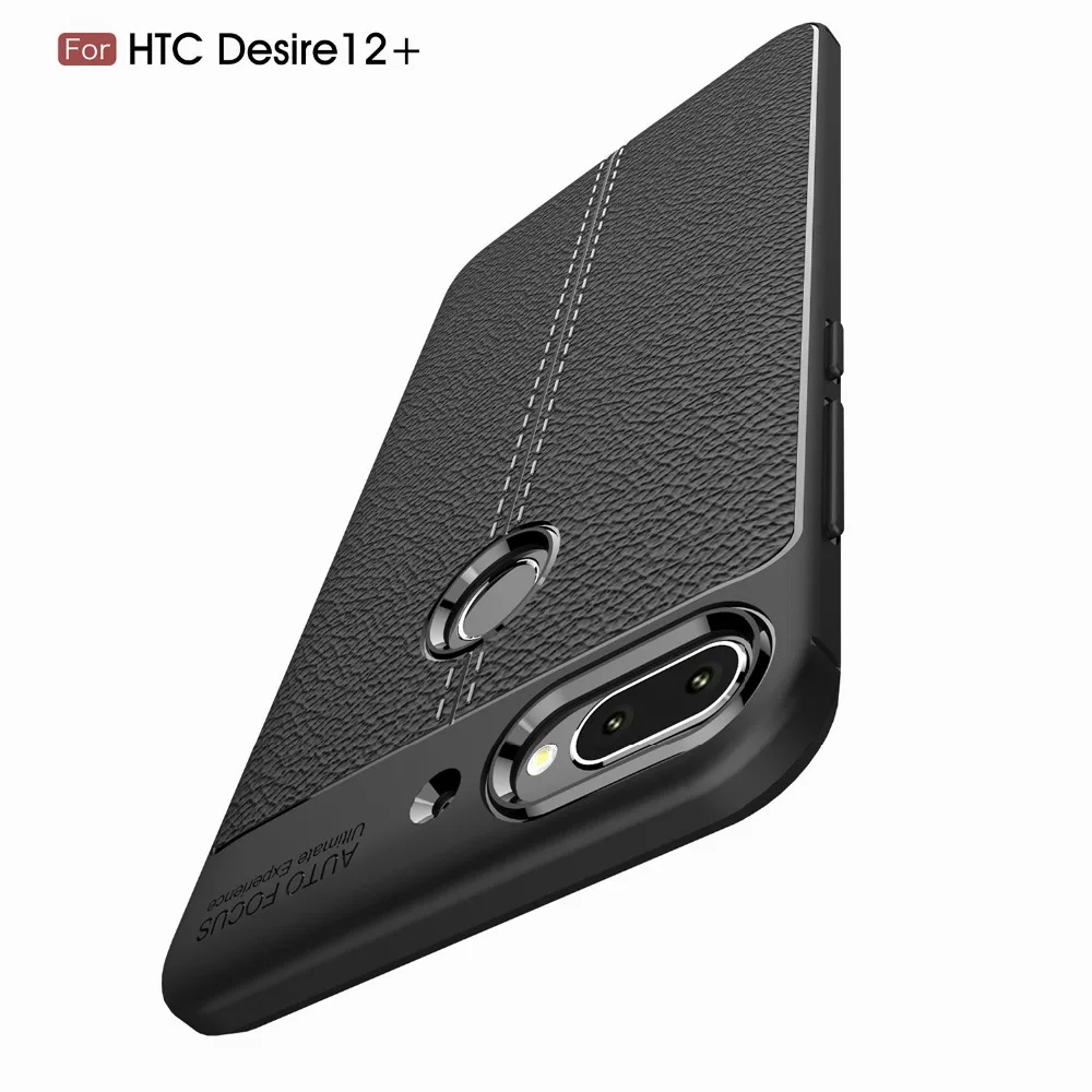Текстурированный чехол личи 6 0 дюйма для HTC Desire 12 Plus Задняя панель телефона |