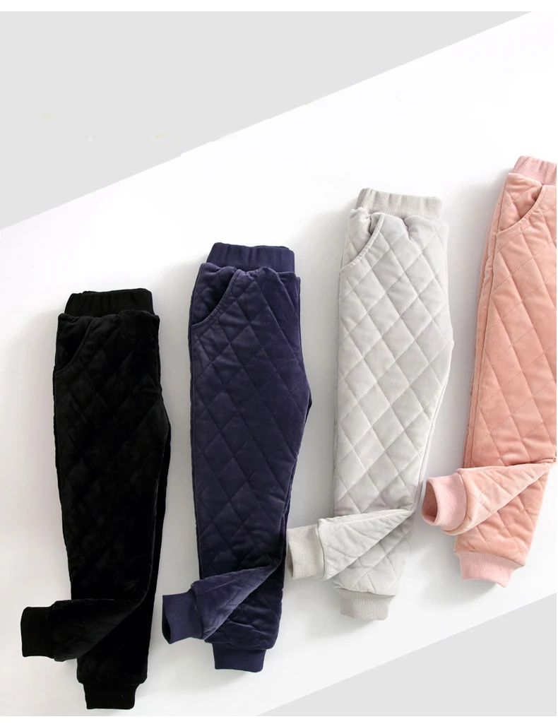 Плотные штаны для детей зимние теплые мальчиков и девочек 2020 г. однотонные