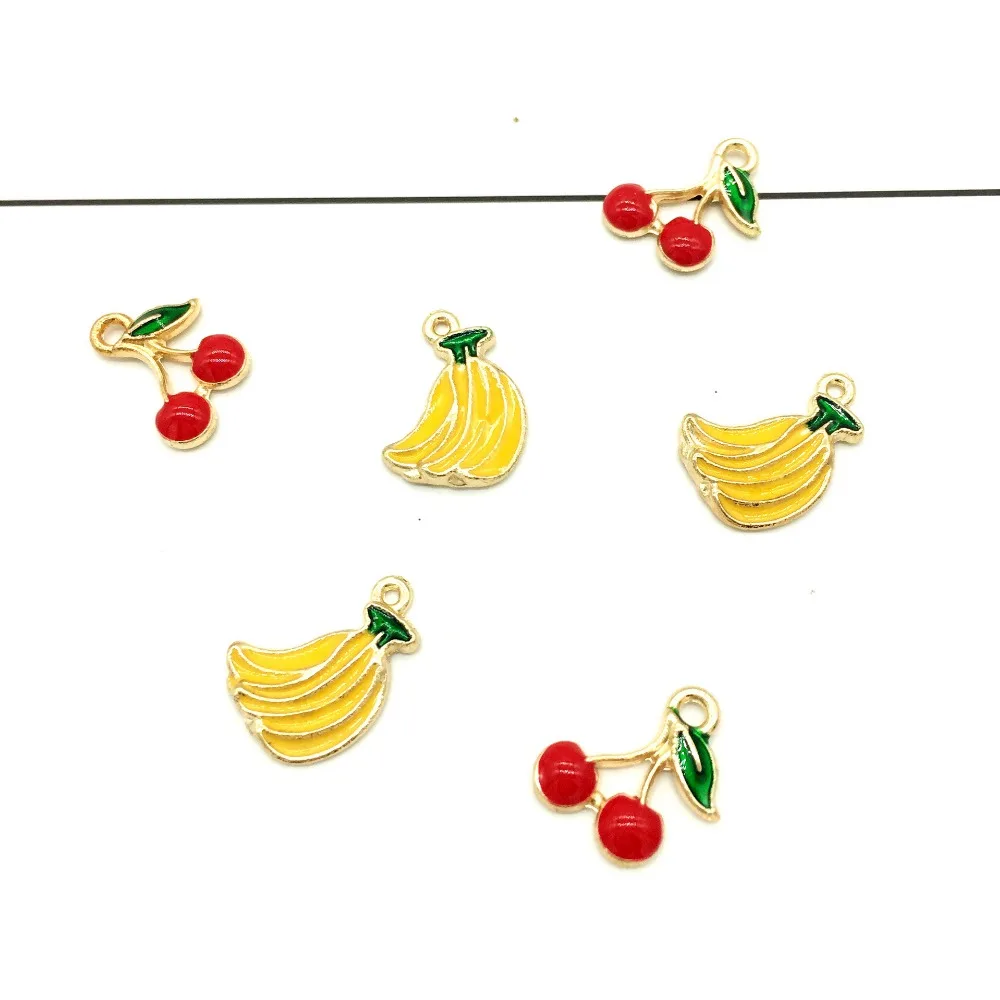 DIY 10 шт эмалированная фруктовая серия ананас клубника Сплав Шарм подарки