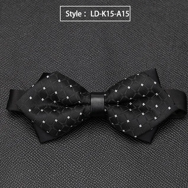 LD-K15-A15 Мужские галстуки-бабочки, качественные, распродажа, модные галстуки, формальные, Роскошные, свадебные галстуки-бабочки, галстуки для мужчин, рубашки, бизнес подарки, аксессуары - Цвет: LD-K15-A15