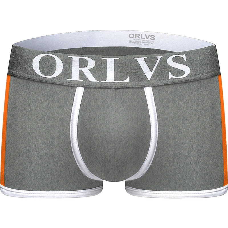 ORLVS нижнее белье cueca боксеры мужские сетчатые шорты большие размеры однотонная