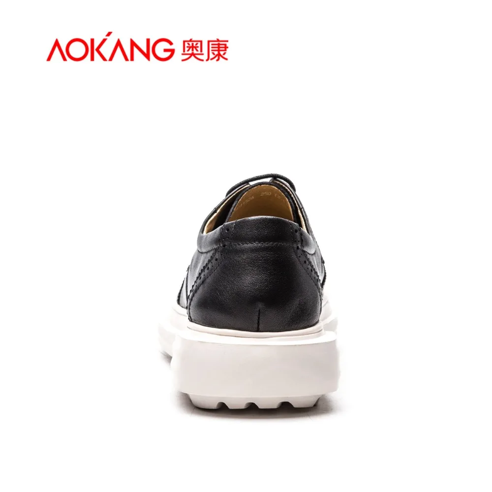 AOKANG men genuine leather shoes brogue Walking Shoes Men Personalized Fitness Health Casual Masculino Male | Обувь