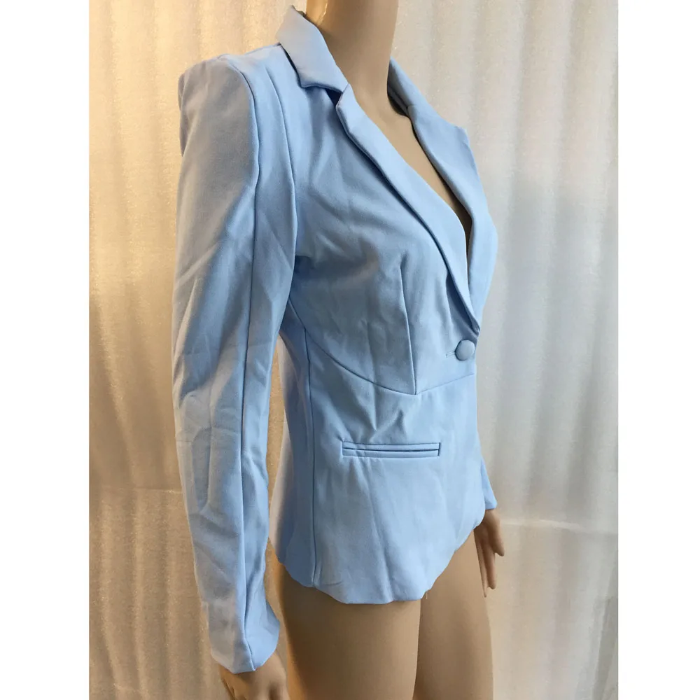 Осенний Женский блейзер пальто новая модная повседневная куртка Baisc с длинным