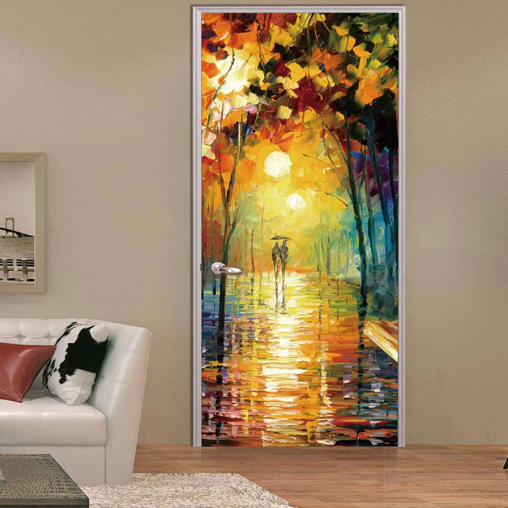 Оригинальные наклейки на дверь 2019 новый стиль ретро греческий балкон