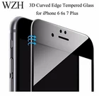 Защитное стекло для iPhone 6, 6s Plus, закаленное, с закругленными краями, 9H