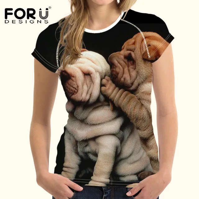 FORUDESIGNS/женская летняя футболка размера плюс S-XXL, женская футболка с 3D принтом, модная женская футболка с рисунком кота - Цвет: XQ0407BV