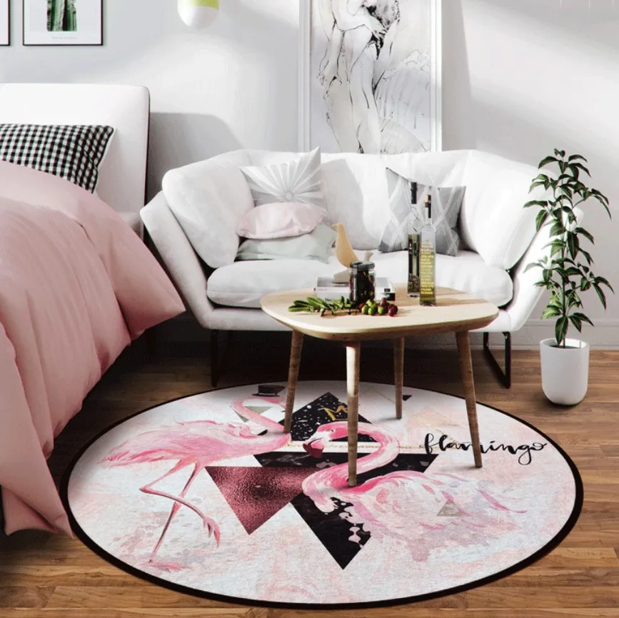 Тропические круглые ковры в скандинавском стиле для гостиной компьютерное