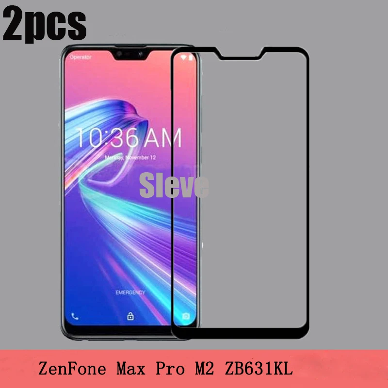 2 шт. полноэкранное закаленное стекло 9H Zenfone Max M2 ZB633KL ASUS_X01AD для Asus ZenFone Pro ZB631KL ASUS_X01BD