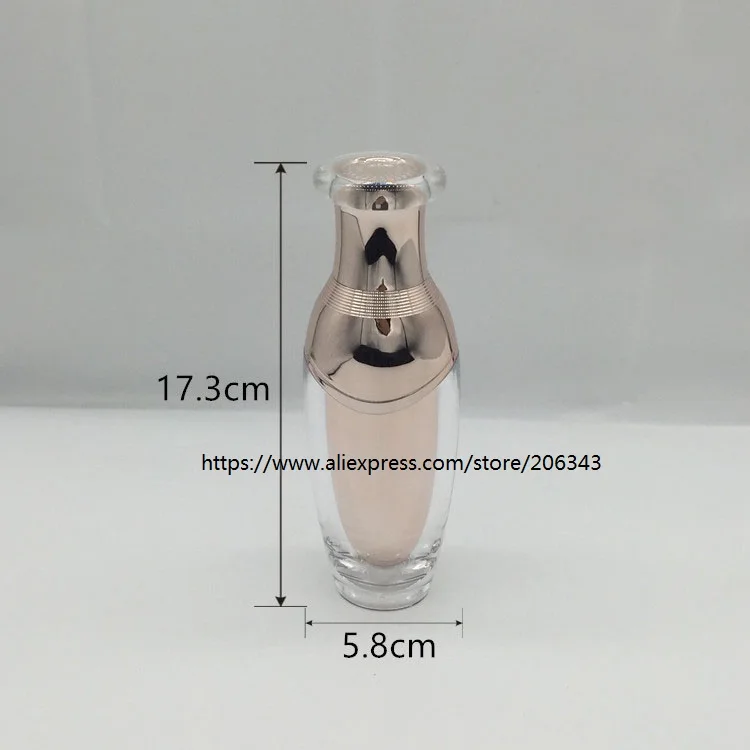 100 мл розовое золото пластиковая акриловая бутылка для