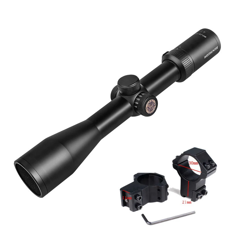 WESTHUNTER WT-1 4-16X44SF противоударный охотничий Воздушный прицел 30 мм алюминиевая трубка Mil точка сетка оптический прицел оружие прицелы - Цвет: high 11mm mount