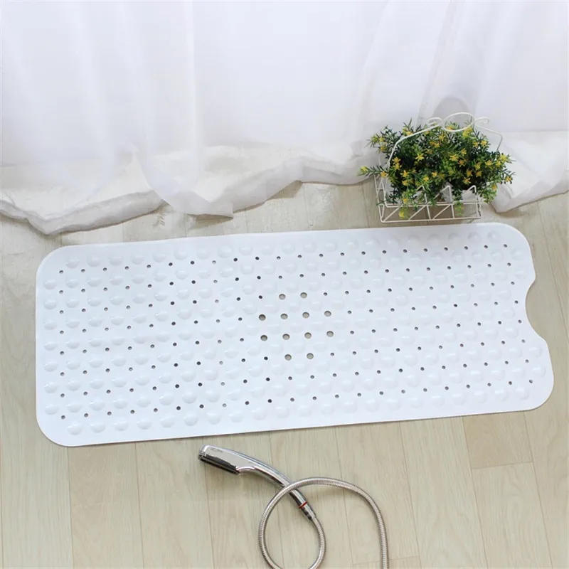 40x100cm White Прямоугольный 40x100/39x69 см ПВХ Противоскользящий коврик для ванной мягкий массажный коврик для ванной комнаты нескользящий коврик для ванной - Цвет: 40x100cm White