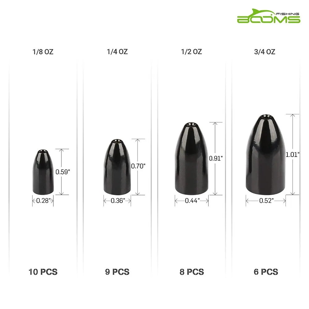 Бум для рыбалки BBS Bullet Fishing вес грузила быстро тонущий медный 1/8 3/4 унций