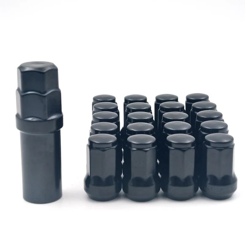 BLACK 20 шт 32 мм M12 x 1,5 1,25 золотого цвета, стальные гайки для колес автомобиля, гайки для Toyota Honda Nissan Mazda - Название цвета: BLACK
