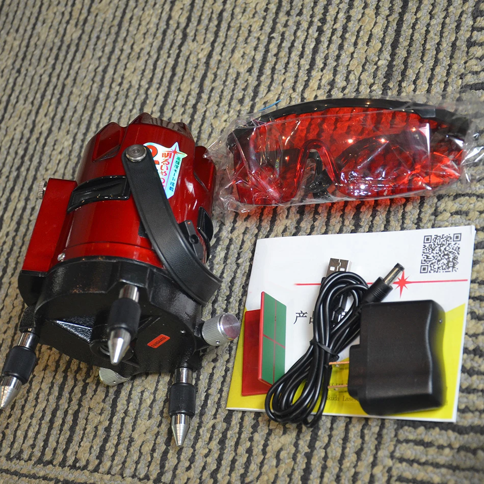 Новый автоматический самовыравнивающийся лазерный уровень 7 линий и 8 точек 4 В