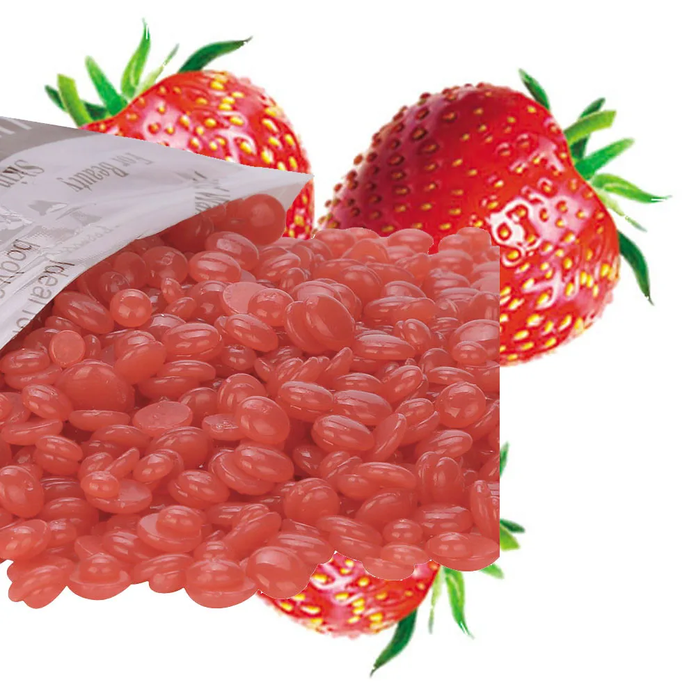 2018 New Arrival 1 Bag 300g No Strip Depilatory Hot Film Hard Wax Pellet Waxing Bikini Hair Removal Bean Strawberry | Красота и