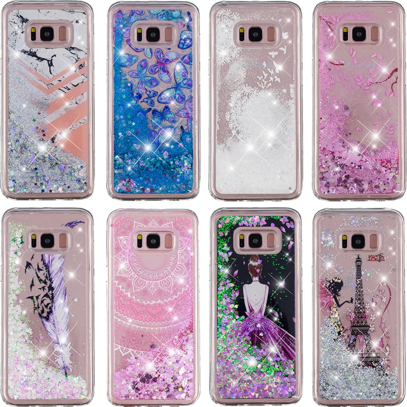 Роскошный Блестящий Мягкий силиконовый чехол из ТПУ с жидким песком для телефона