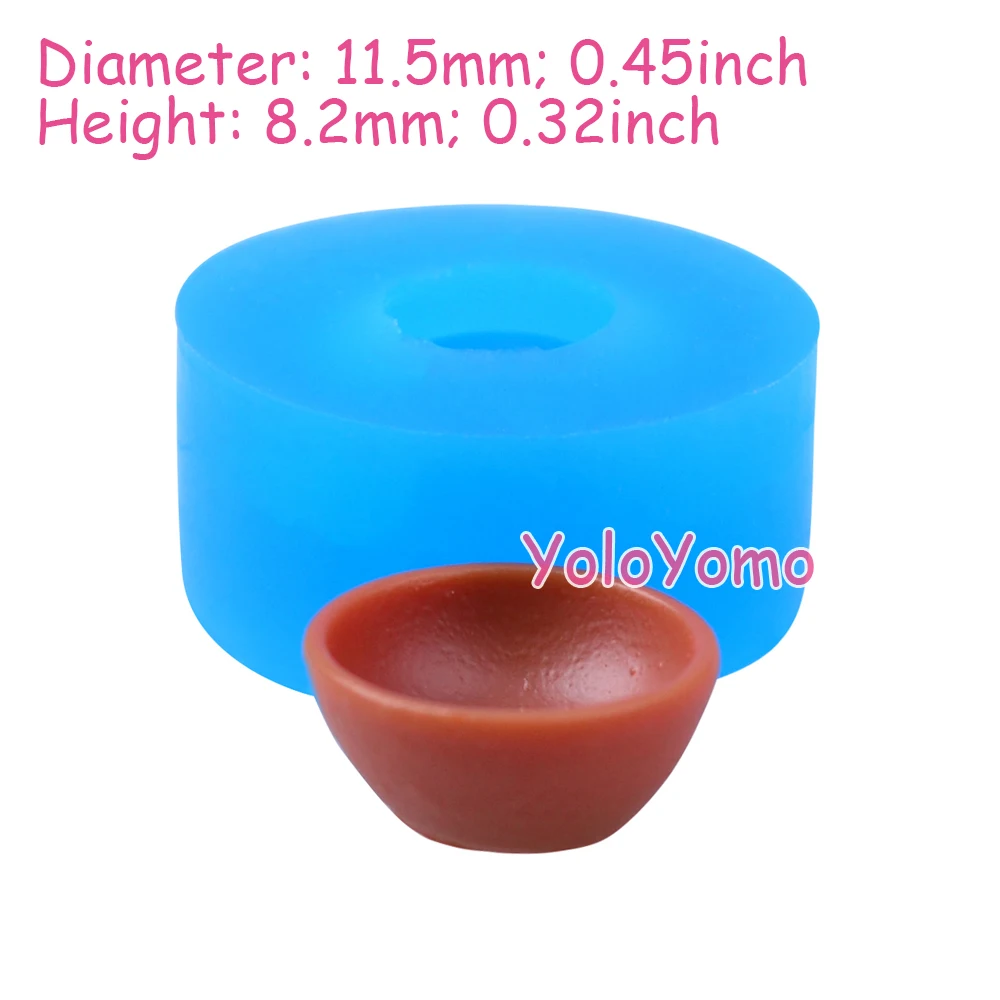F544YL 11 5 мм 3D миниатюрная мисочка Гибкая силиконовая форма украшение торта помадка
