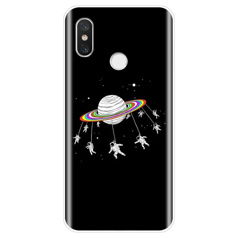 Чехол для телефона из ТПУ с космосом любовью луной астронавтом котом чехол xiaomi 4 4S