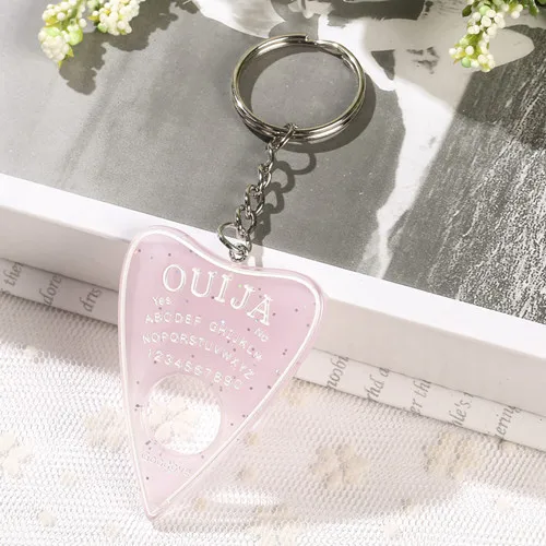 pink 1 шт. Ouija planchette блестящая смола брелок-Шарм Ouija брелок Ouija доска Брелок Сумочка талисманы для женщин - Цвет: pink