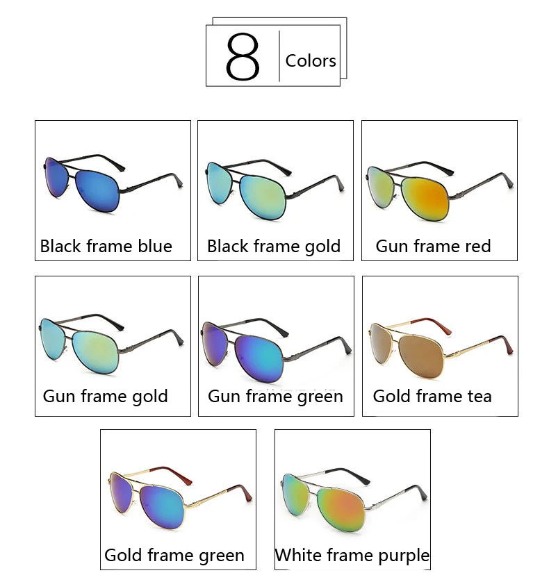 OHMIDA New Fashion Polarized Sunglasses Men Driving Sun Glasses Male Vintage Shades Goggle Polaroid Pilot Women UV400 | Аксессуары для