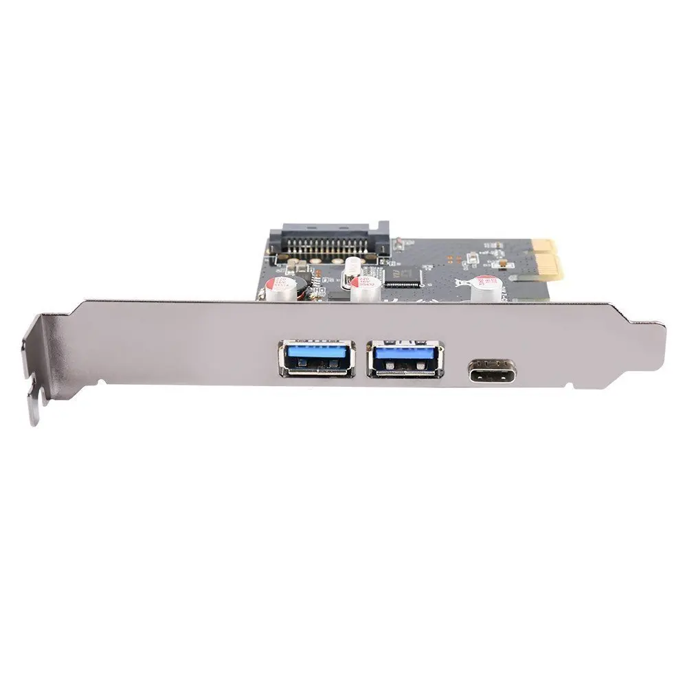 USB 3.0 Type-C PCIe Плата расширения PCI-e к 1 Type C и 2 A 3 адаптер PCI Express контроллер