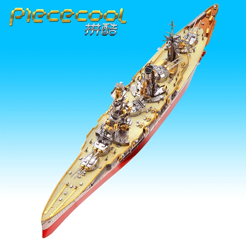 

FUSO BATTLESHIP Piececool P127-RSG 329 деталей, 3 листа, металлическая сборка, модель 3D, пазлы, игрушки, японский военный корабль