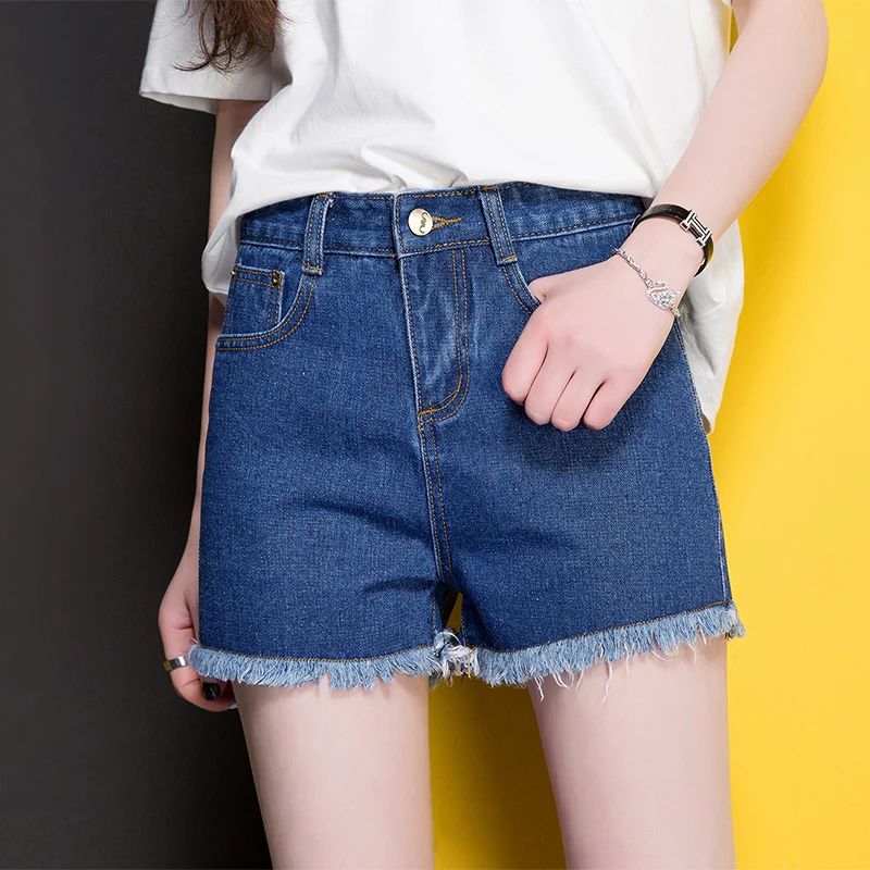 CTRLCITY новые летние корейские женские шорты с кисточками высокой талией джинсовые