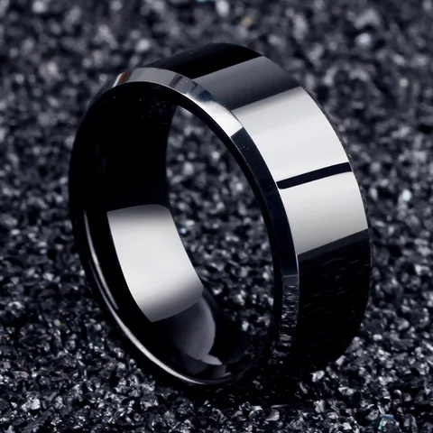 2017 модное очаровательное Ювелирное кольцо, мужские черные кольца из нержавеющей стали для женщин