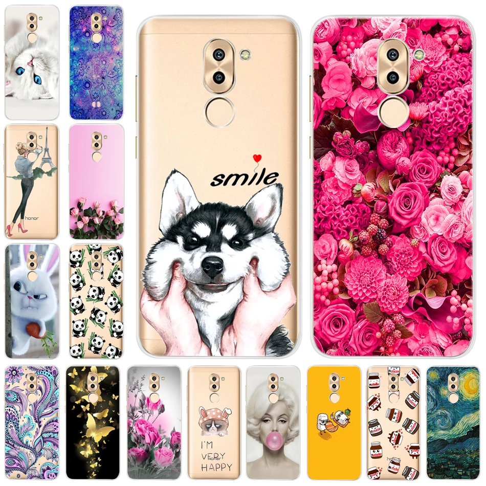 Мультяшный чехол для Huawei Honor 6X мягкий силиконовый телефона задние чехлы / GR5 2017 Mate 9