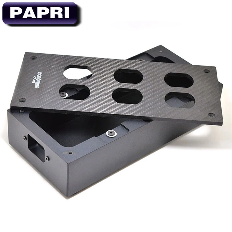 

PAPRI Original 6 Outlet HiFi Carbon Fiber US AC Power Socket Enclosure Box Case Chassis DIY Distributor Audio Amplifier Speaker