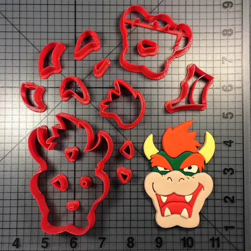 Мультфильм серии Bowser Пиранья резак печенья на заказ 3D Печатный ТВ персонаж