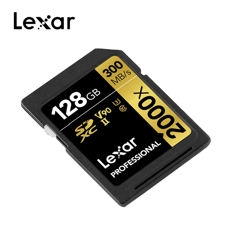 Lexar 2000X UHS-II SD Карты объемом до 32 gb 64gb 128G слот для карт памяти 300 МБ/с. высокое Скорость флэш-памяти для 3d 4k для зеркальной однообъективной камеры Камера