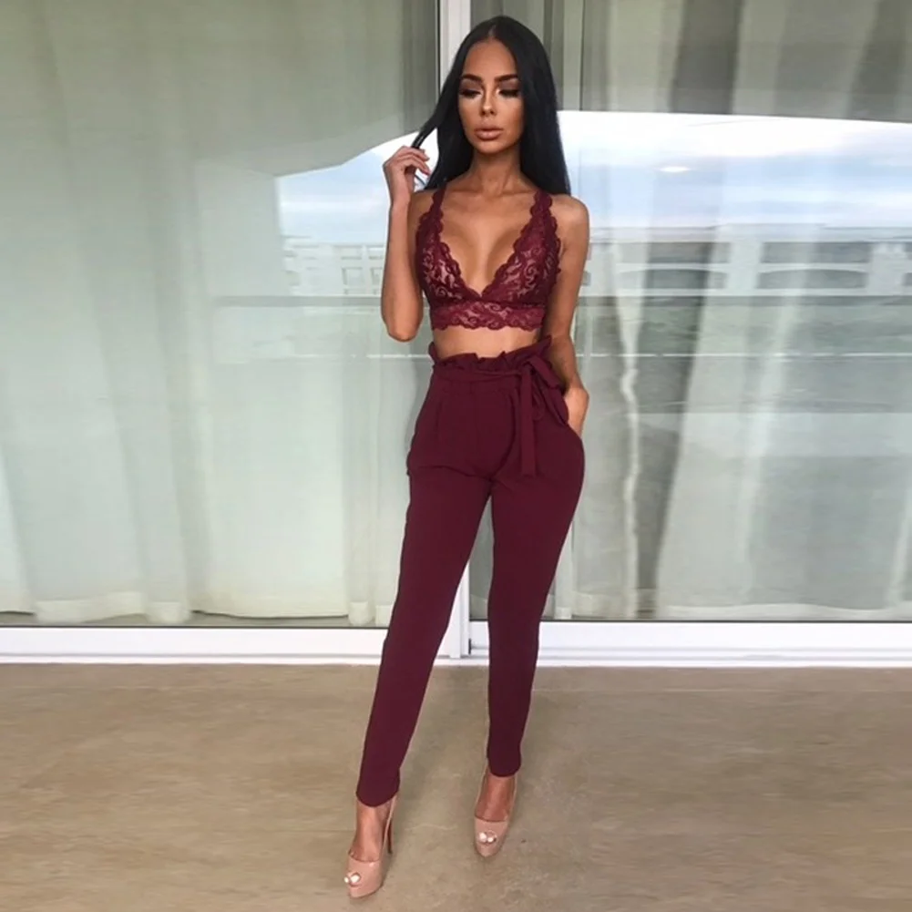 Осенние женские шаровары OL с высокой талией милые повседневные офисные брюки