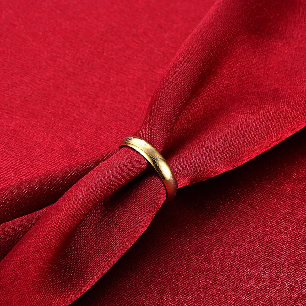 Мода 2017 г. цвет золотистый волшебный узор мужчин кольцо вокруг Модные магия