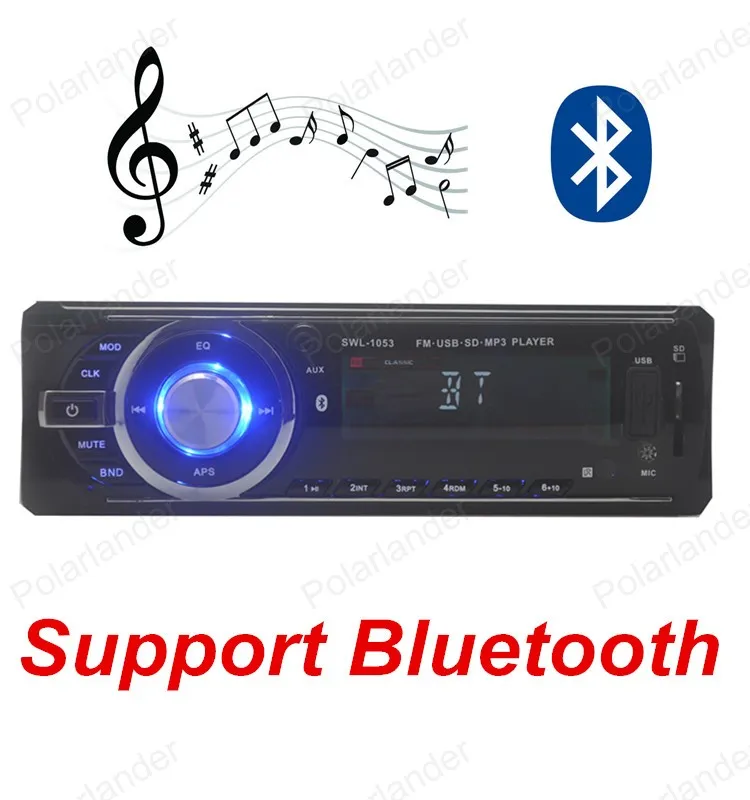 Лучшие продажи 1 Din Автомобильный Радио Поддержка USB/SD/EQ/Bluetooth/FM/Aux/часы Функция