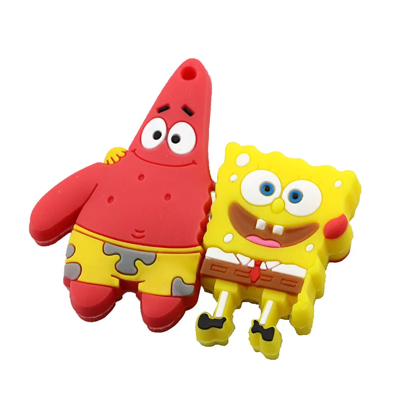 Флешка 4 ГБ 8 16 32 64 Гб USB флеш накопитель bonito Bob Esponja Patrick juntos U disco encantador creativo de dibujos an|USB флэш-накопители| |