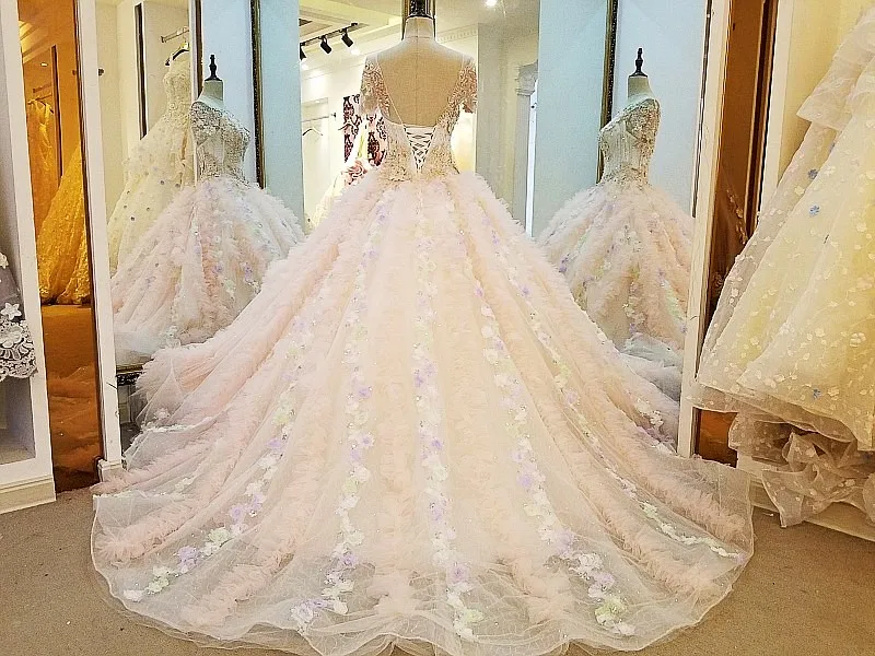 Элегантное винтажное Розовое Бальное Платье Vestido De Novia свадебное платье без