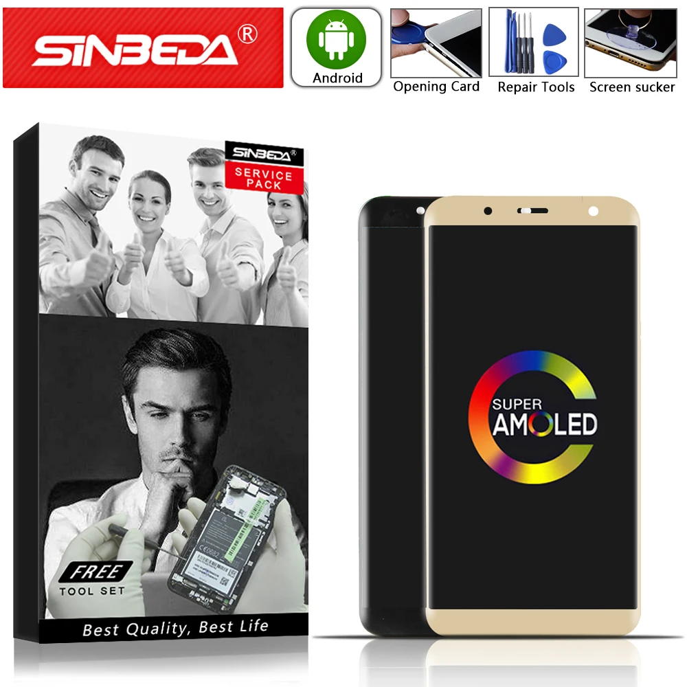 ЖК дисплей AMOLED 6 0 дюйма для SAMSUNG Galaxy J8 2018 J810 сенсорный экран с цифровым