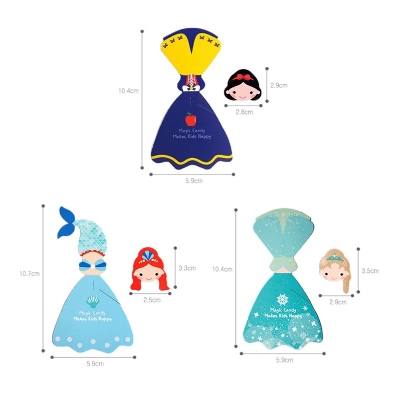 48 шт./лот принцесса детский душ мультяшная конфета леденец Декор открытка для