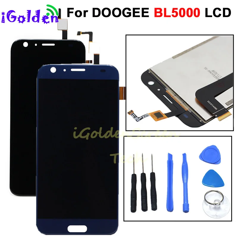 Черный Синий ЖК-дисплей для DOOGEE BL5000 + кодирующий преобразователь сенсорного
