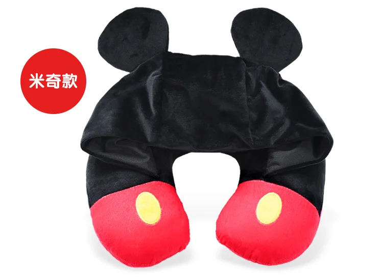 Disney Микки и Минни Маус Мышь мультфильм с капюшоном u-образная подушка для шеи офис обеденный перерыв Портативный Подушка Для мужчин и горе Для мужчин на день рождения подарки