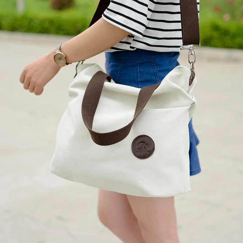 Корейская модная Холщовая Сумка через плечо для женщин Большая вместительная