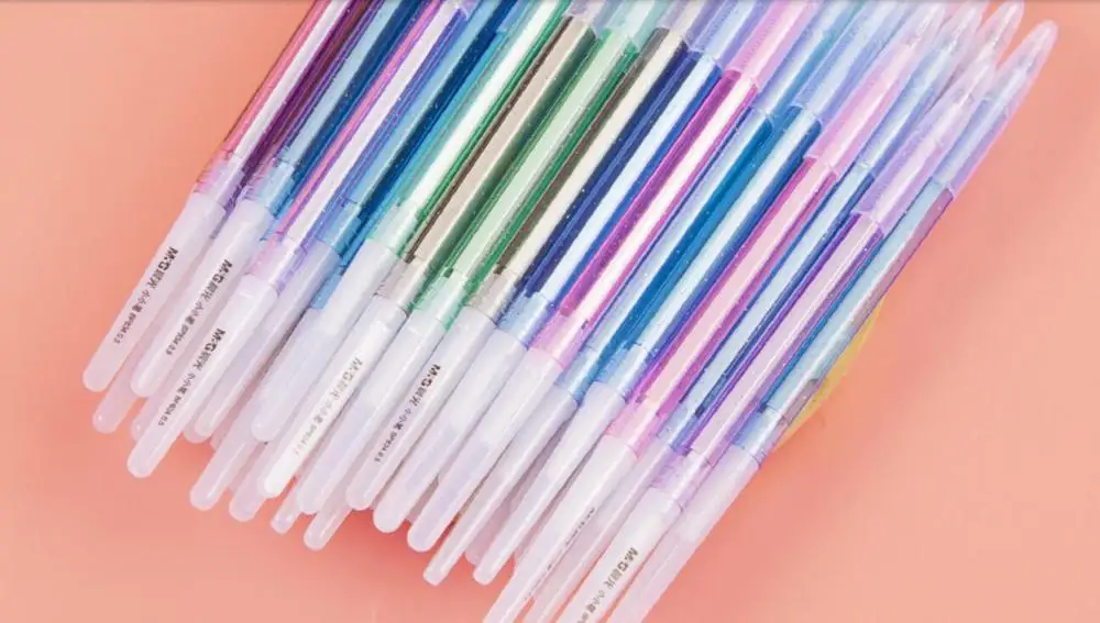 Синяя простая шариковая ручка для офиса школы роликовая Детские канцелярские