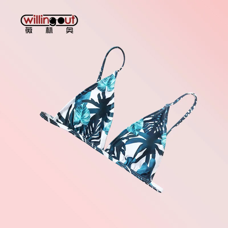 Тропических растений с Дизайн Сексуальные Купальники Push Up женские купальники